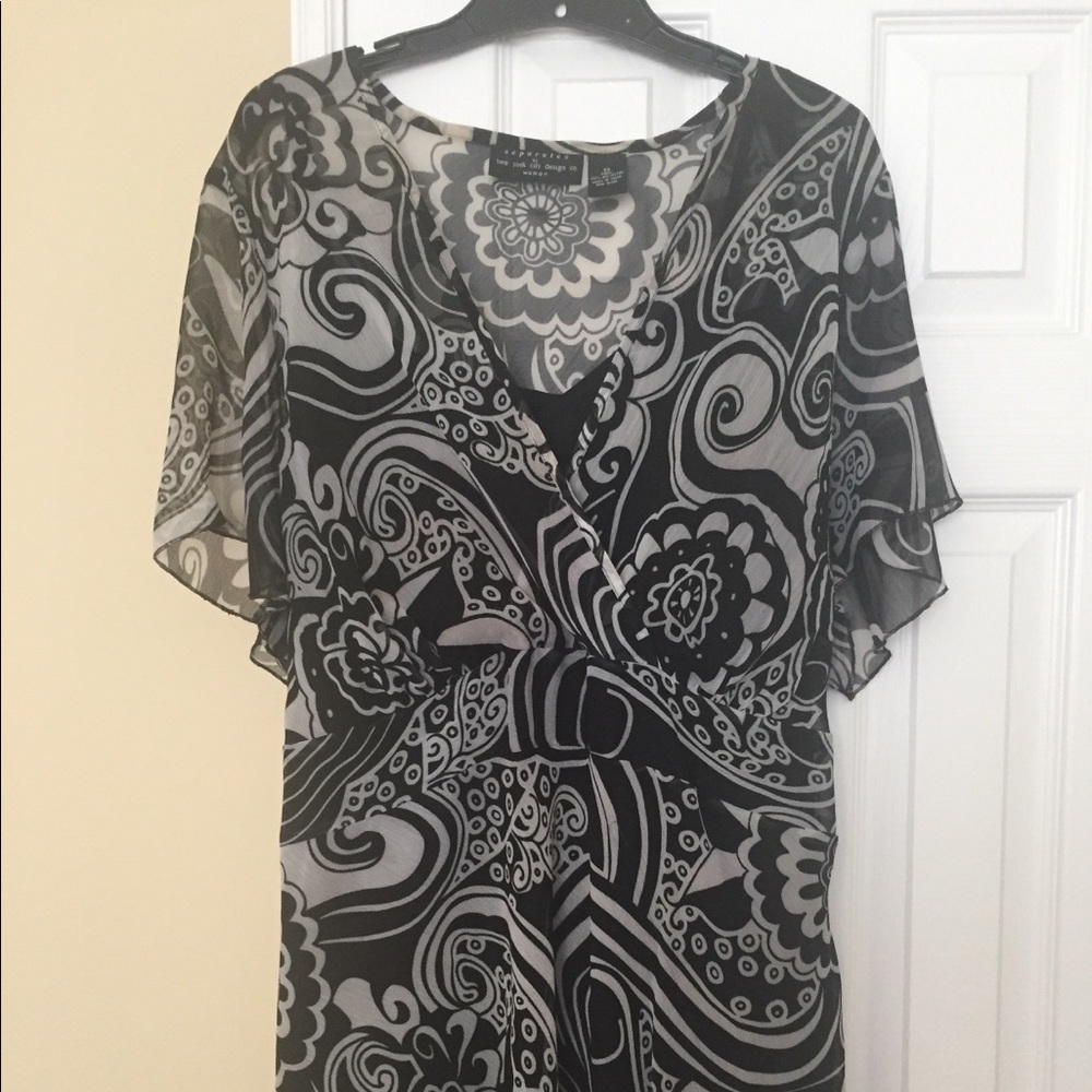 Sheer empire waist  top